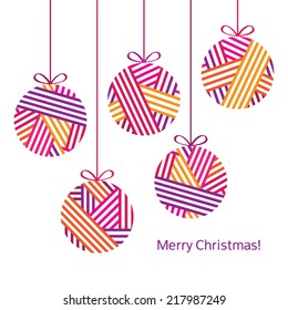 Merry Christmas. Christmas card. Congratulation. Happy New Year. Vector illustration.