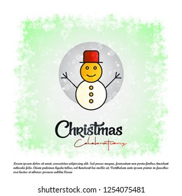 Merry Christmas card with creative design and light background