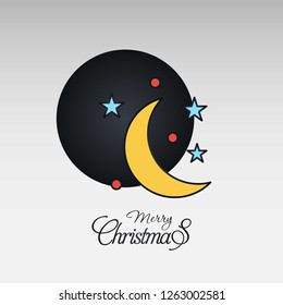 Merry Christmas card with creative design and light background vector