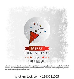 Merry Christmas card with creative design vector