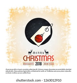 Merry Christmas card with creative design vector