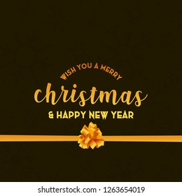 Merry Christmas card with creative design and dark background vector