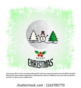 Merry Christmas card with creative design vector