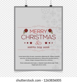 Merry Christmas card with creative design vector