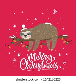 Latest Sloth Christmas Card 2021 Images
