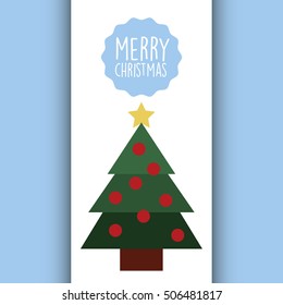 merry christmas card with decorative element vector illustration design