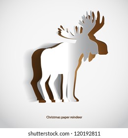 Merry Christmas card with christmas deer