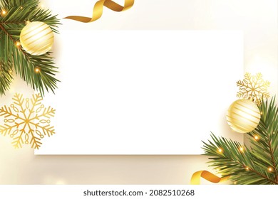 merry christmas card design with text space