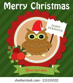 merry christmas card design. vector illustration