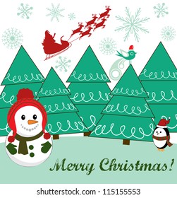 merry christmas card design. vector illustration