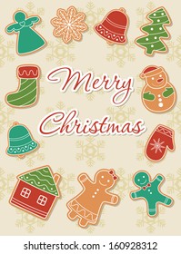 merry christmas card design. vector illustration