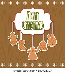 merry christmas card design. vector illustration
