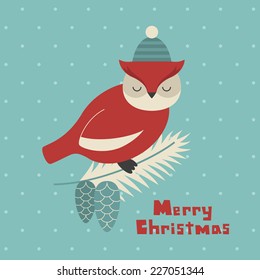 merry christmas card design. vector illustration