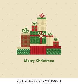merry christmas card design. vector illustration