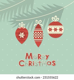 merry christmas card design. vector illustration