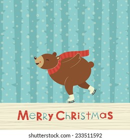 merry christmas card design. vector illustration