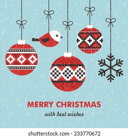 merry christmas card design. vector illustration