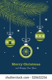 merry christmas card design. vector illustration