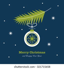 merry christmas card design. vector illustration