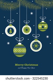 merry christmas card design. vector illustration
