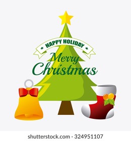 Merry christmas card design, vector illustration eps10.