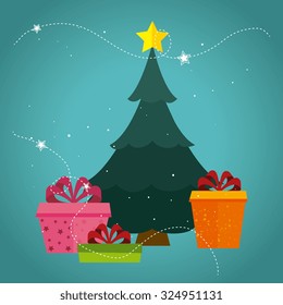 Merry christmas card design, vector illustration eps10.