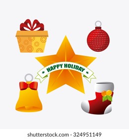 Merry christmas card design, vector illustration eps10.