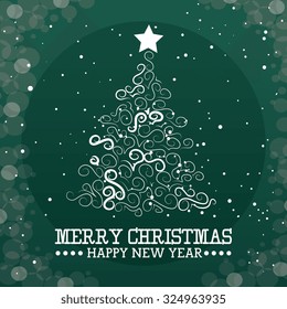Merry christmas card design, vector illustration eps10.