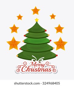 Merry christmas card design, vector illustration eps10.