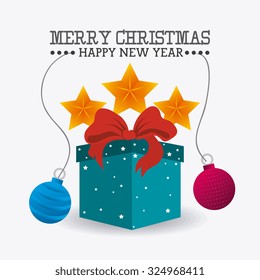 Merry christmas card design, vector illustration eps10.