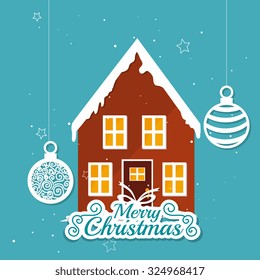 Merry christmas card design, vector illustration eps10.