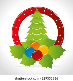 Merry christmas card design, vector illustration eps10.