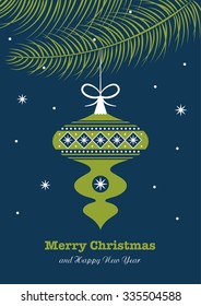 merry christmas card design. vector illustration