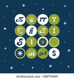 merry christmas card design. vector illustration