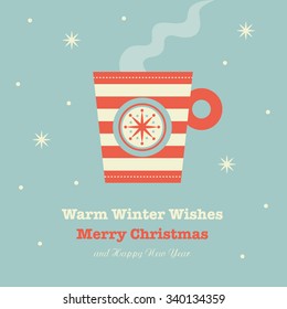 merry christmas card design. vector illustration