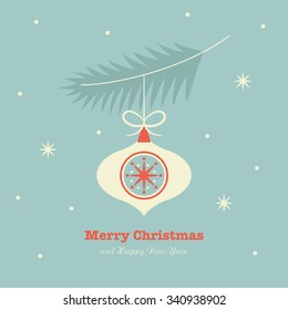 merry christmas card design. vector illustration