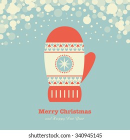 merry christmas card design. vector illustration