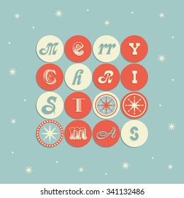 merry christmas card design. vector illustration