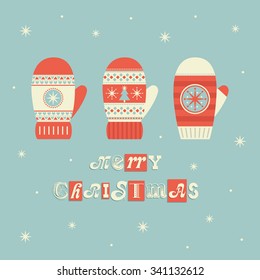 merry christmas card design. vector illustration