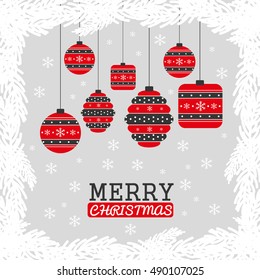 merry christmas card design. vector illustration