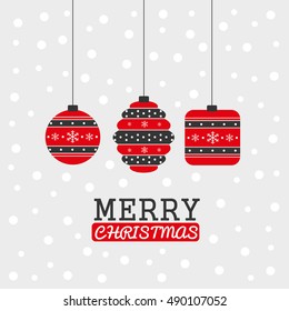 merry christmas card design. vector illustration