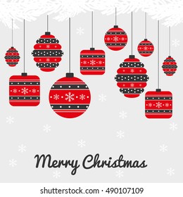 merry christmas card design. vector illustration