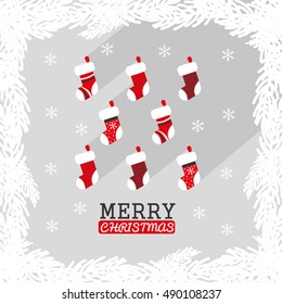 merry christmas card design. vector illustration