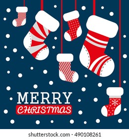 merry christmas card design. vector illustration