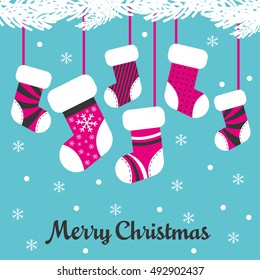 merry christmas card design. vector illustration