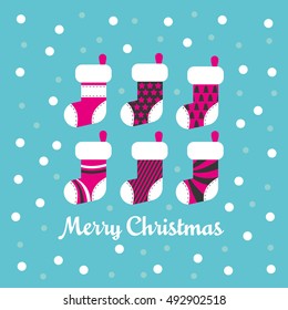 merry christmas card design. vector illustration