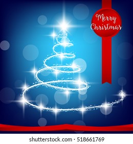 Merry Christmas Card, drawing by hand vector and digital illustration created without reference image.