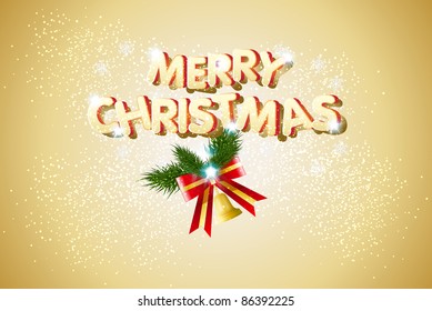 Merry Christmas card, easy editable