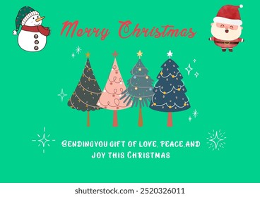 Merry Christmas card element flyer