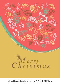 Merry Christmas card with elements